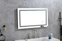 Famisati Wall decor mirror 36x 24Inch LED Mirror Bathroom Vanity Mirrors with Lights, Wall Mounted Anti-Fog Memory Large Dimmable Front Light Makeup Mirror