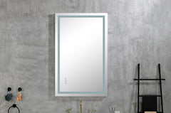 Famisati Wall decor mirror 36x 24Inch LED Mirror Bathroom Vanity Mirrors with Lights, Wall Mounted Anti-Fog Memory Large Dimmable Front Light Makeup Mirror