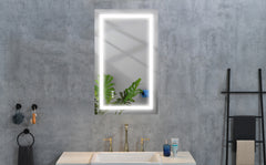 Famisati Wall decor mirror 36x 24Inch LED Mirror Bathroom Vanity Mirrors with Lights, Wall Mounted Anti-Fog Memory Large Dimmable Front Light Makeup Mirror