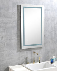 Famisati Wall decor mirror 36x 24Inch LED Mirror Bathroom Vanity Mirrors with Lights, Wall Mounted Anti-Fog Memory Large Dimmable Front Light Makeup Mirror